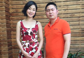 广州卧龙与明星合影