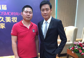 广州卧龙与明星合影